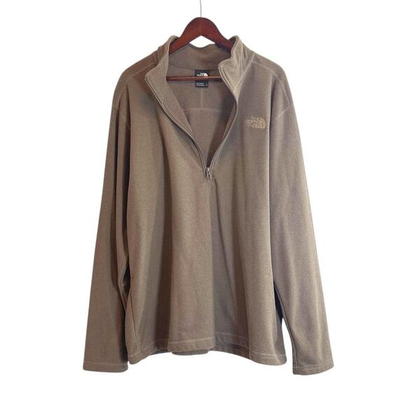 The North Face Men's Textured Cap Rock 1/4 Zip in Smokey Brown Heather Size XXL - Picture 4 of 8